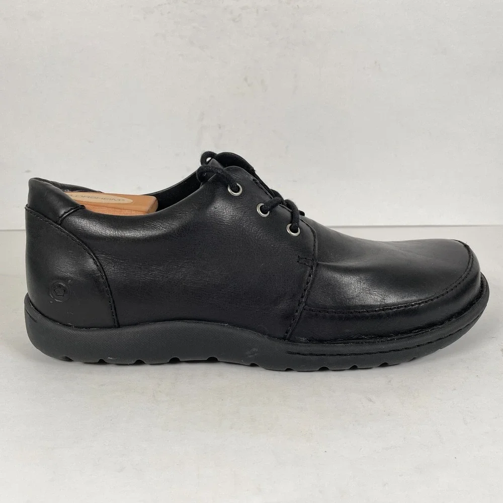Born Nigel 3-Eye Oxford Loafers Mens Size 8 M Black Leather Lace Up Casual Shoes